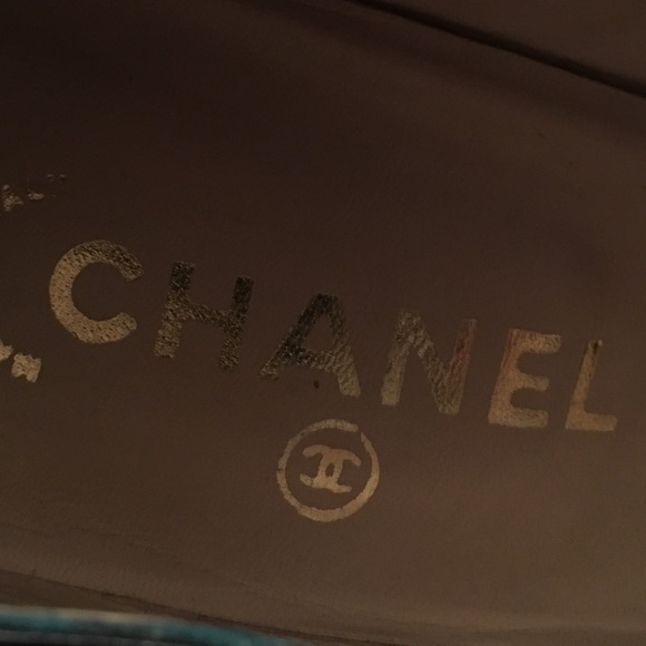 Chanel Vintage pump, logo on side, navy - Picture 7 of 8